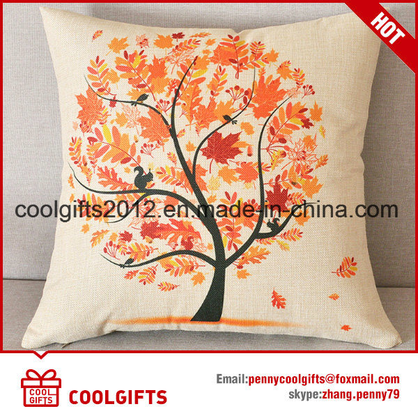 Wholesale Customized Lovely Cotton Linen Square Pillow /Sofa Cushion Cover
