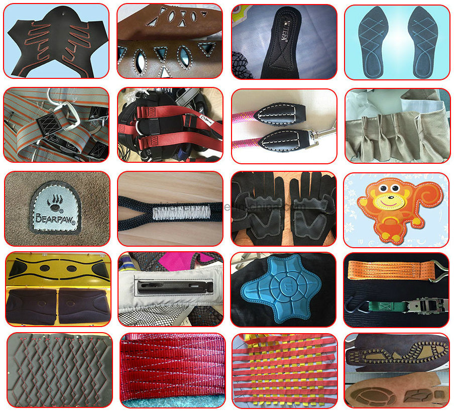 Computerized Industrial Leather Material Shoes Handbags Pattern Sewing Machine