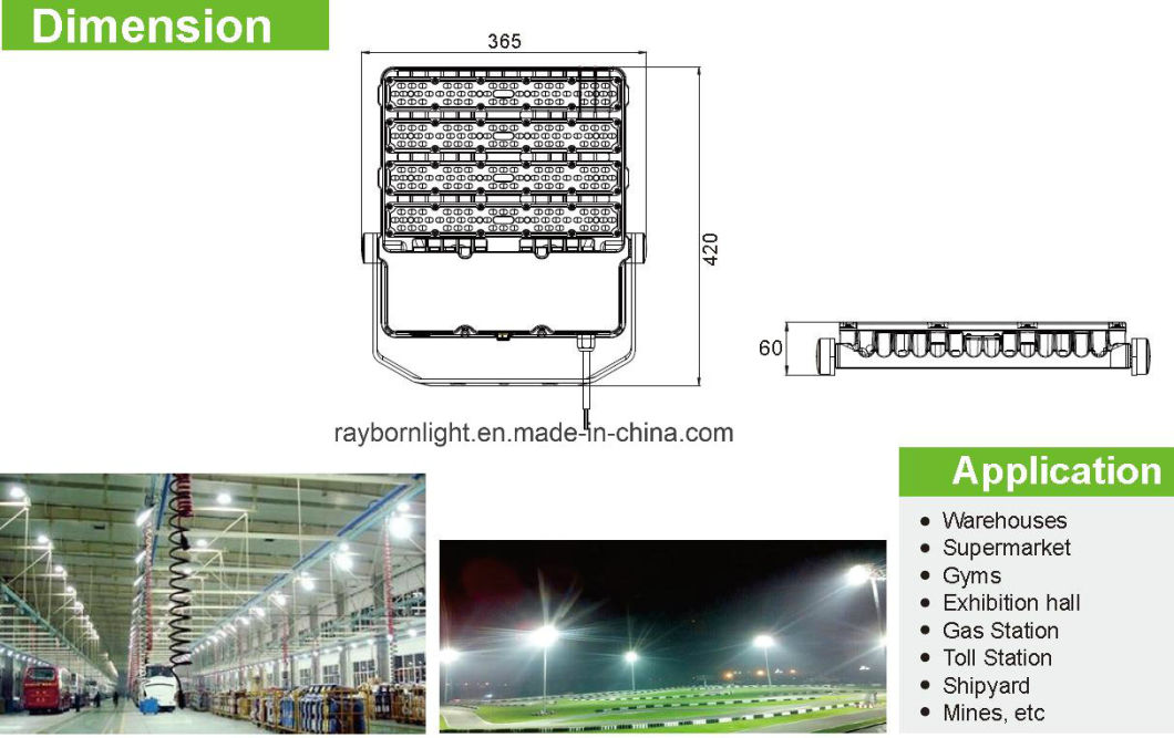 Outdoor High Power Narrow Beam Angle Billboard Asymmetric LED Floodlight 150W