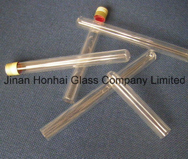 Clear Glass Scew Neck Test Tube with Aluminum Cap