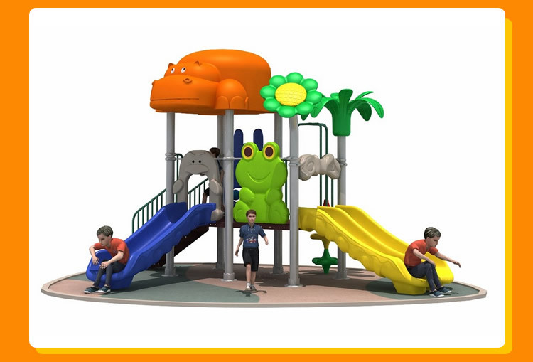 Manufacturers LLDPE Galvanized Steel Animal World Outdoor Playground Toy Slide