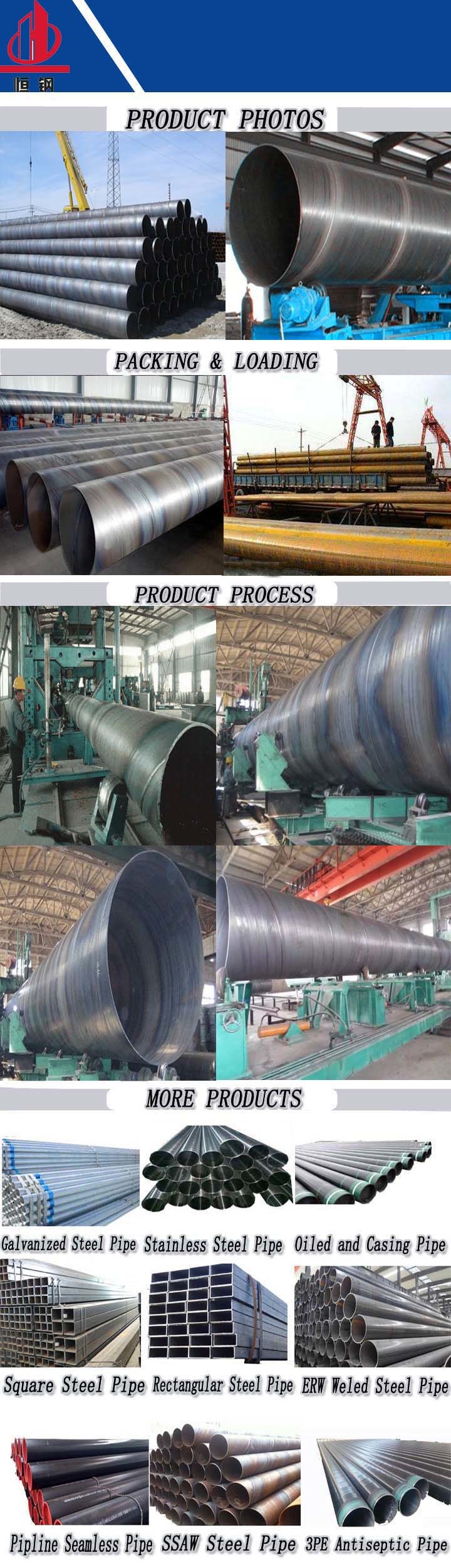 API 5L Psl 1 Gr. B SSAW Welded Carbon Steel Pipe