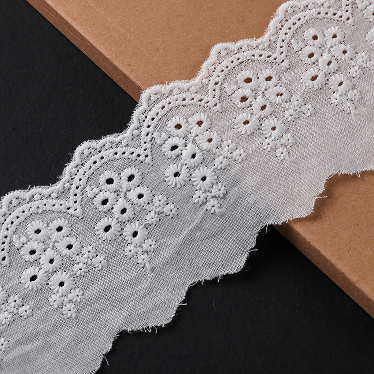 High Quality More Design Swiss Cotton Lace Trim for Garment