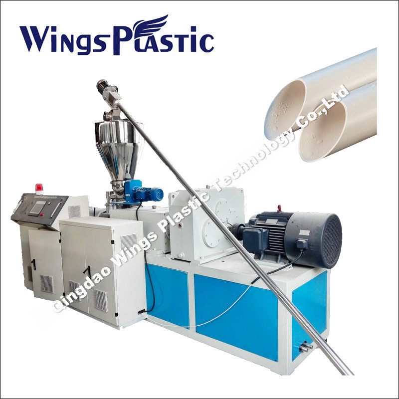 Plastic Conical Twin Screw Extrusion Line for PVC Pipe with Powder Materials