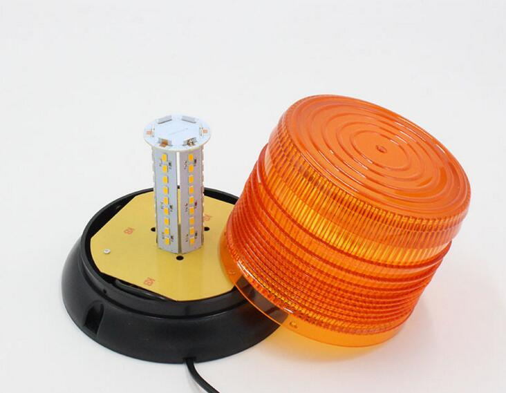 LED Strobe Light, Amber Emergency Magnetic Flashing Warning Beacon for Truck Vehicle with 12V Cigarette Lighter Plug (30 LED)