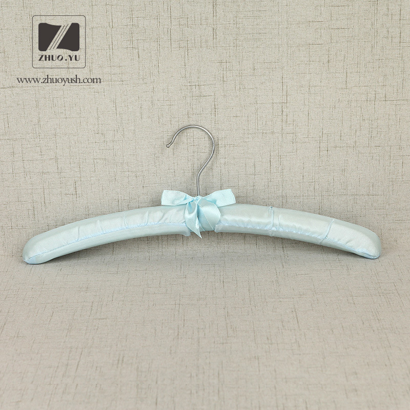 Soft and Comfortable Print Fabric Satin Padded Shirt Hangers