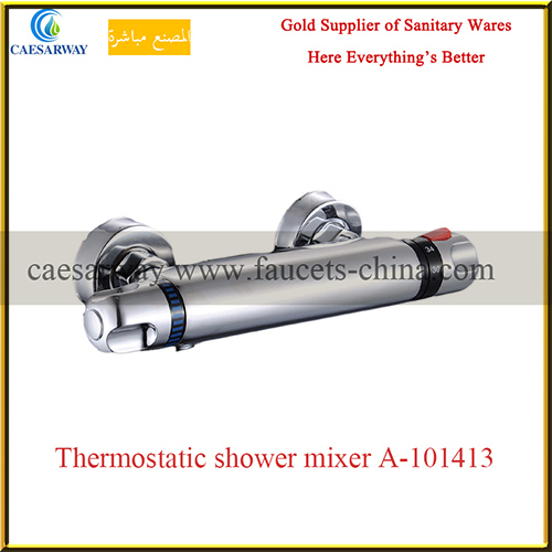Brass Chrome Sanitary Ware Bathroom Thermostatic Shower Faucet Mixer