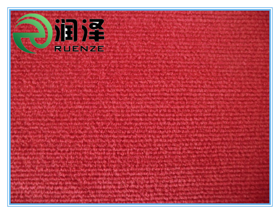 Polyester Needle Punch Velour Plain Ribbed Exhibition Carpet for Wedding, Show, Car, Hotel and Other Places