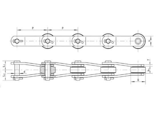 Offset Link Conveyor Chain for Palm Oil Industry