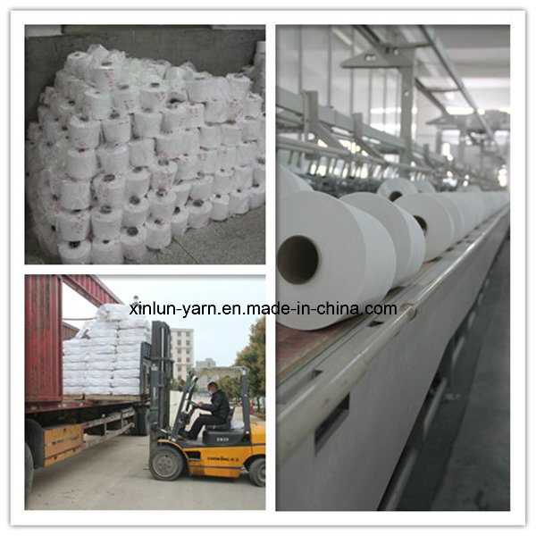 Raw White Virgin Knitting Polyester Spun Yarn