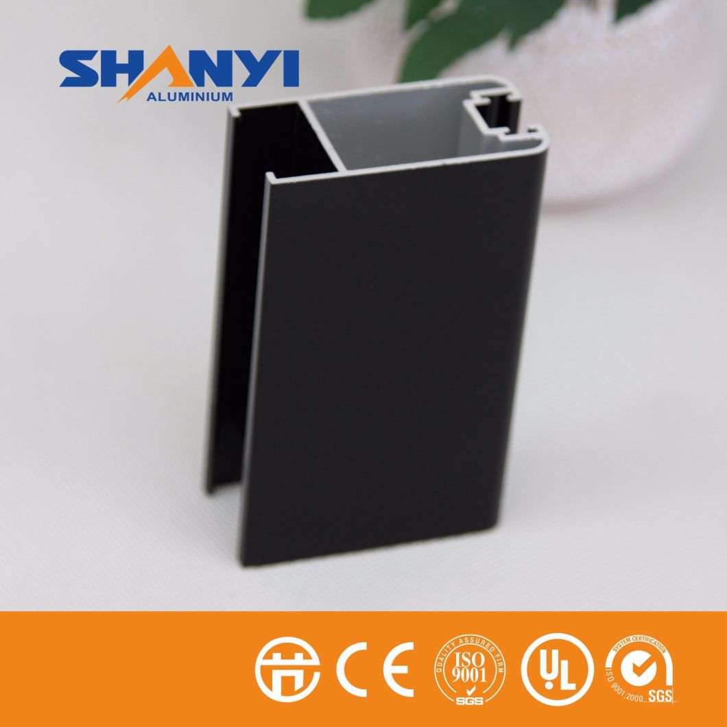 Electrophotetic Coating Black Aluminium Profile for Windows Doors Industry Building Material