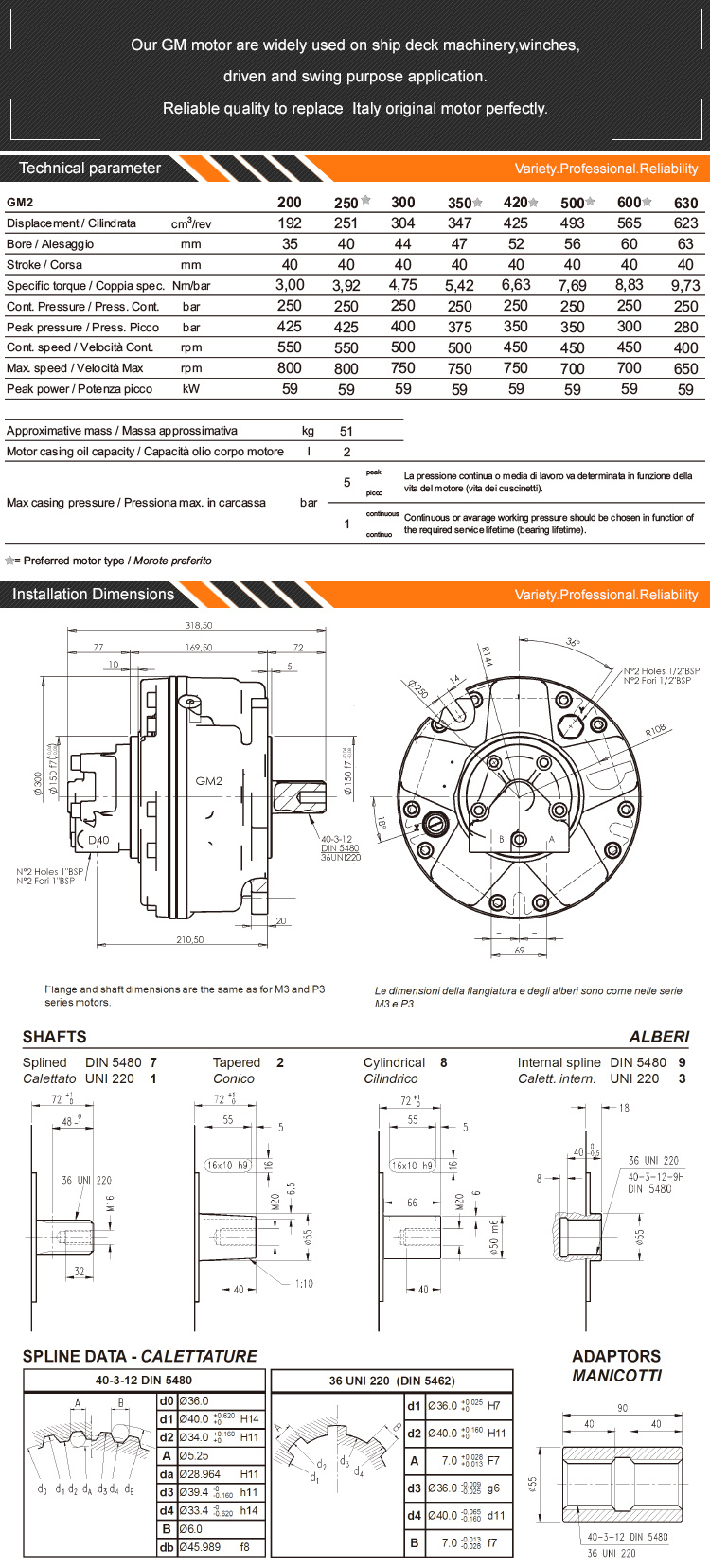 Tosion Brand Sai GM2 Series High Quality Hydraulic Oil Drive Motor Manufacturer