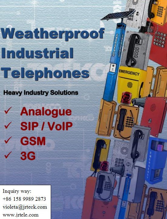 Industrial Tunnel Telephone, Hotline Telephone, Track Side Weatherproof Telephone Jr101-CB-Y