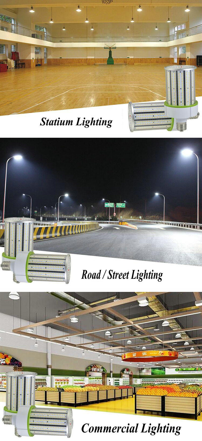 E26 E39 Mogul Base IP64 Street Lamp LED Corn Light