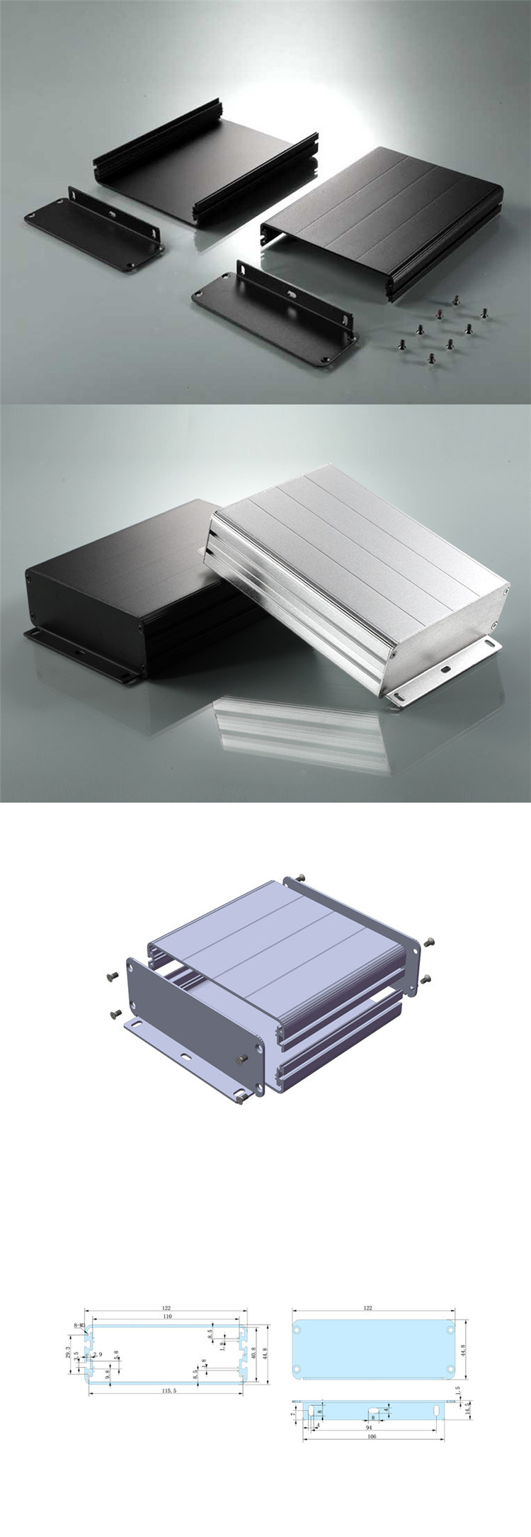 Square Tubing Aluminum Extruded Trailer Flooring Serrated Enclosure Tread