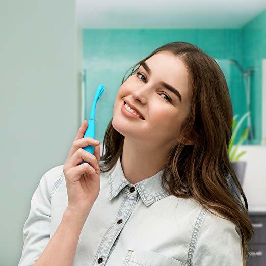 Foreo Issa Mini Rechargeable Kids Electric Toothbrush for Complete Oral Care with Soft Silicone Bristles for Gentle Gum Massage