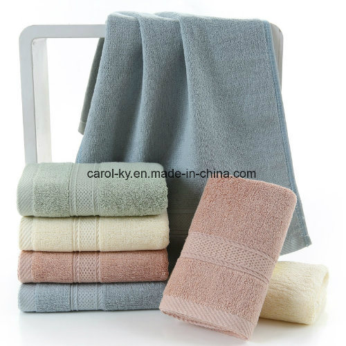 Solid Color Dobby Hem Dobby Border Cotton Towel