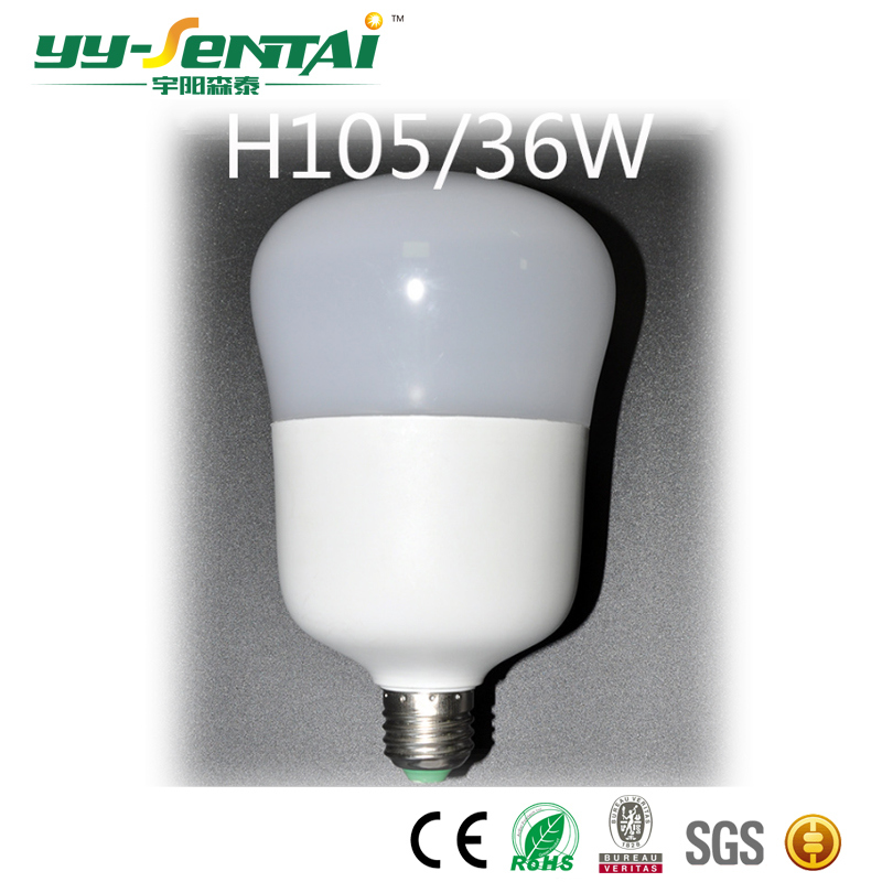 45W E27 160-265V Plastic + Aluminum LED Light Bulb with