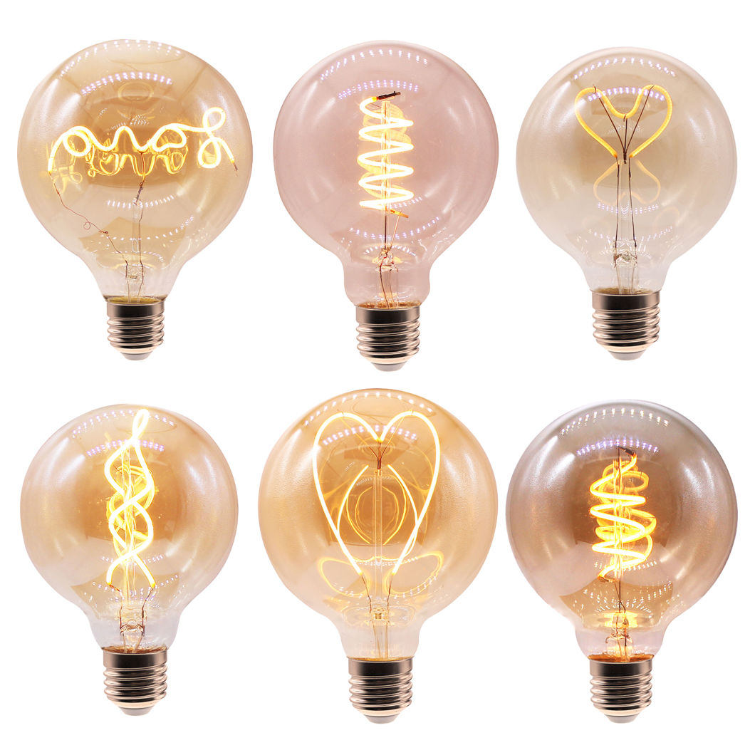 E27/ E26 G80 Single Spiral Filament LED Edison Lights Bulb for Pendant Lamp Cord