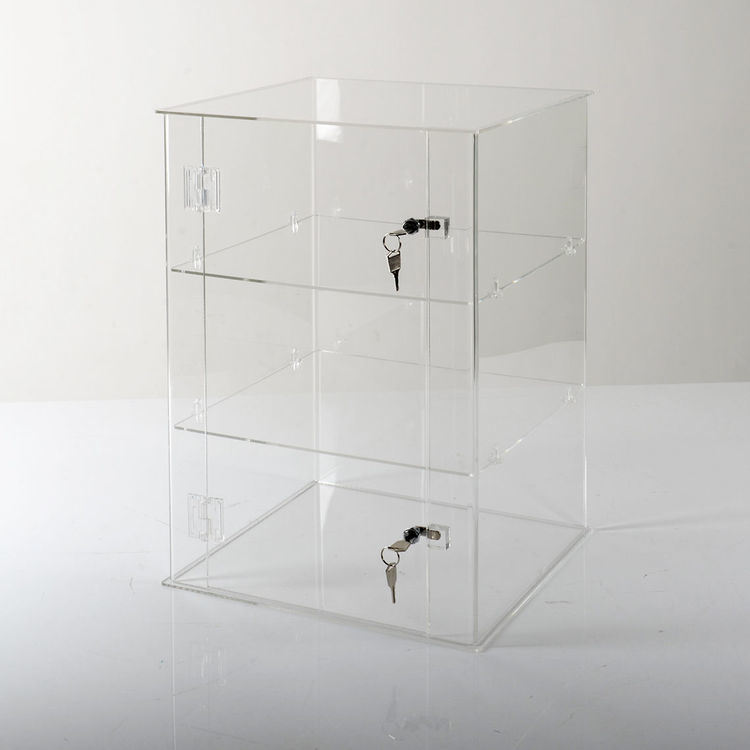 Acrylic Display Cabinet with Shelves and Locks