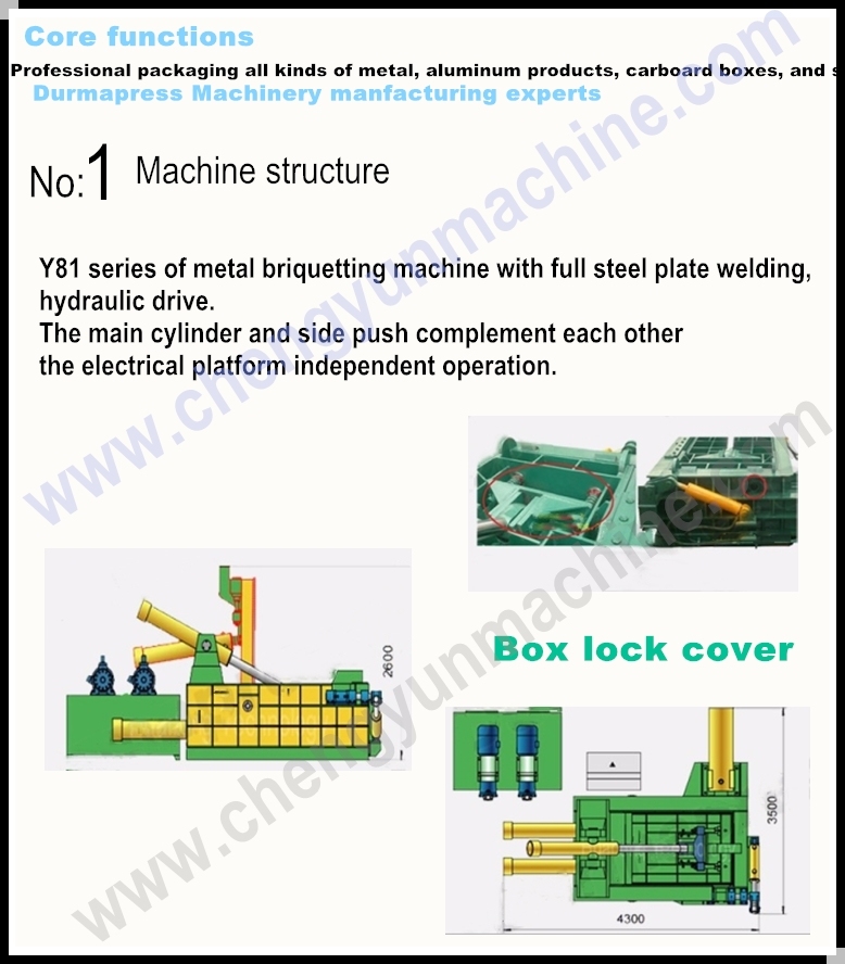 Aluminum Cans Baler/ Scrap Metal Baling Press for Sale