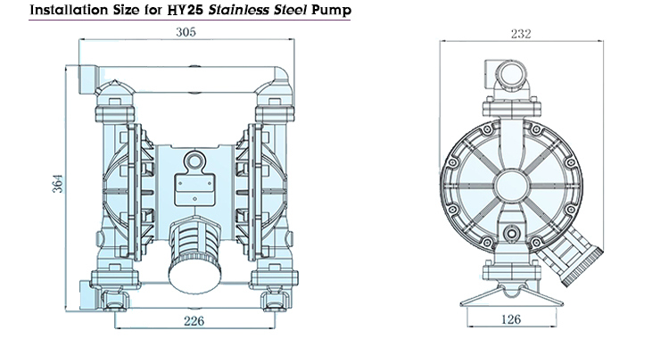 Aluminum Circulation Ink Diaphragm Pneumatic Pump