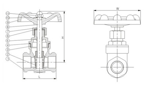 ANSI 200wog Female Threaded Cast Stainless Steel Gate Valve