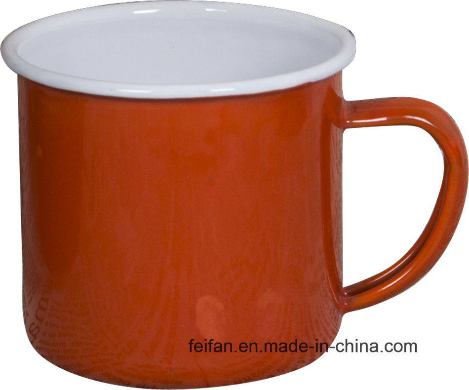 350ml Two Tone Coated Enamel Water Mug/Cup
