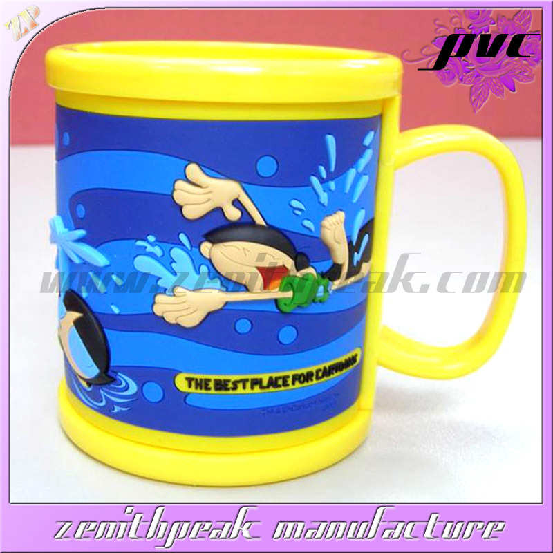 Personalized Zoo Design Soft Plastic PVC Mug Cup