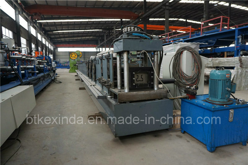 Kxd Storage Rack Cold Steel Profile Roll Forming Machine with Punching