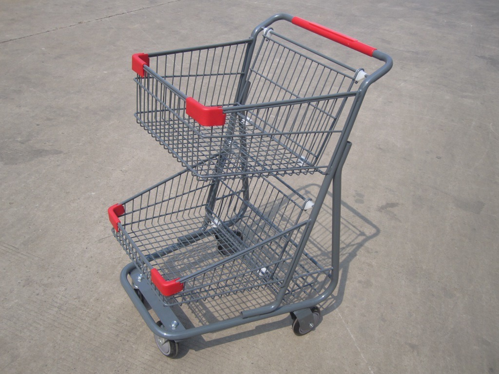 Canada Style Double Basket Shopping Cart