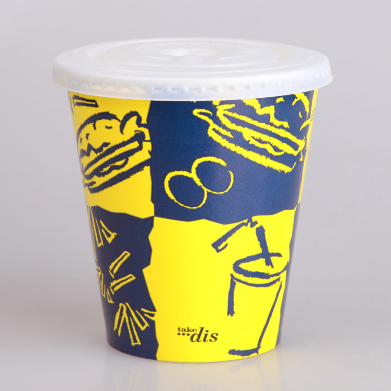 Custom Logo Printed signal Wall Paper Cups, Pathways Cold Drink Cup