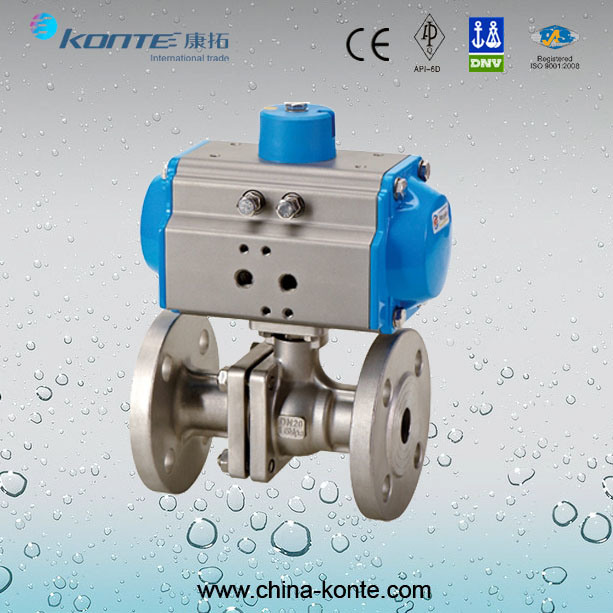 Q641f-16p/R 2PC Pneumatic Actuated Flanged Ball Valve