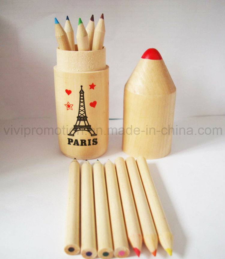 Popular Bullet Wooden Color Pencil for Promotion (MP001)