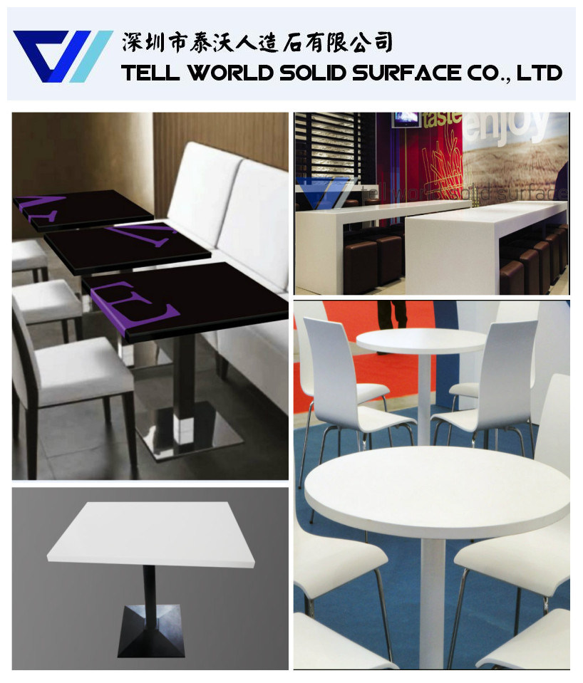 Manufacture OEM Logo Corian Dining Room Coffee Table