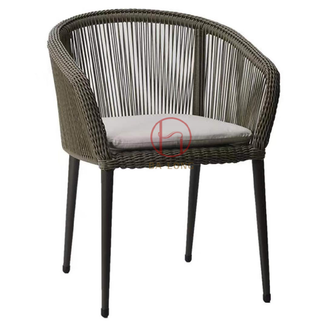 Modern Metal Leisure Outdoor Garden Dining Party Set PE Aluminium Rattan Wicker Chair