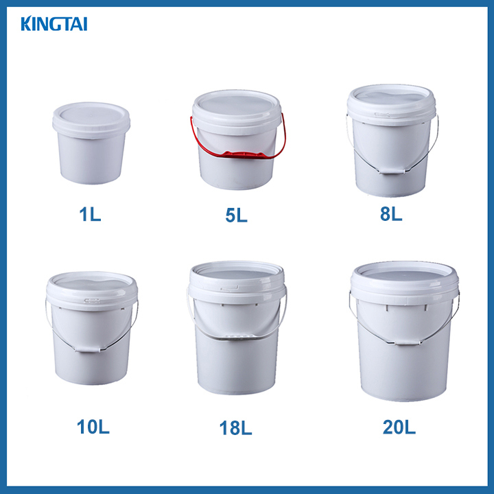 18L White Plastic Paint Buckets/Pail/Barrel/Drum with Lids