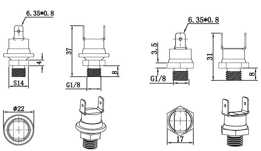 UL 3 Bar 25A Low Air Pressure Switch (XK-01SW)