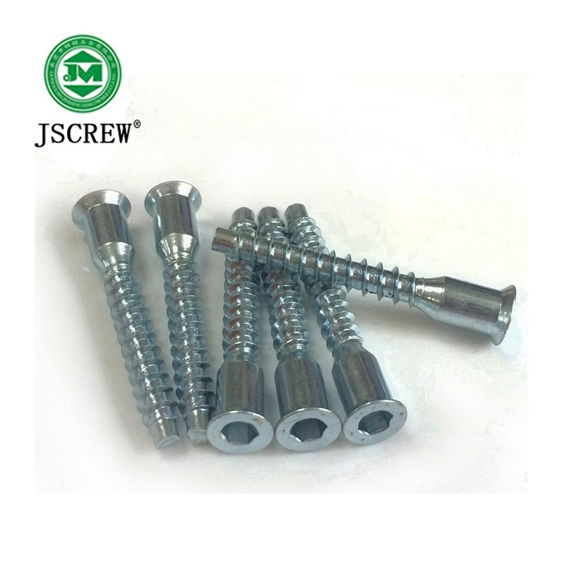 Galvanized Hex Socket Flat Head Confirmat Furniture Screws