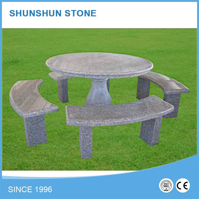 Various Garden Stone Tables and Chairs Granite