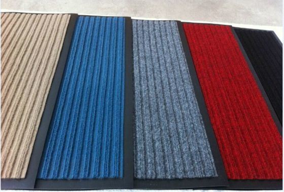 The Various Color Double with PVC Backing Stripe Anti-Slip Door Mat