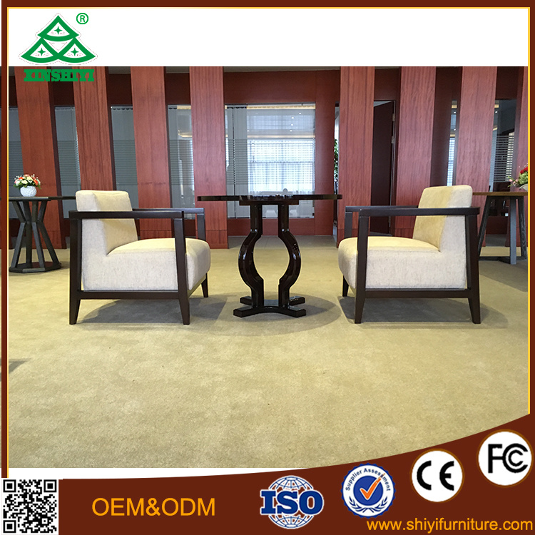 The New Chinese Woodmensal Sales Offices Negotiation Table and Chair Cloth Chairs