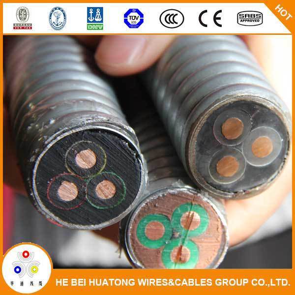Cable for Submersible Oil Pump Type Esp Power Cable EPDM Insulation NBR Sheath 3*10mm2 Flat or Round Sbumersible Oil Pump Cable