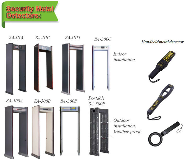 SAFE HI-TEC WalkThrough Metal Detector Security Equipment Gun Detection Door SA-IIIC