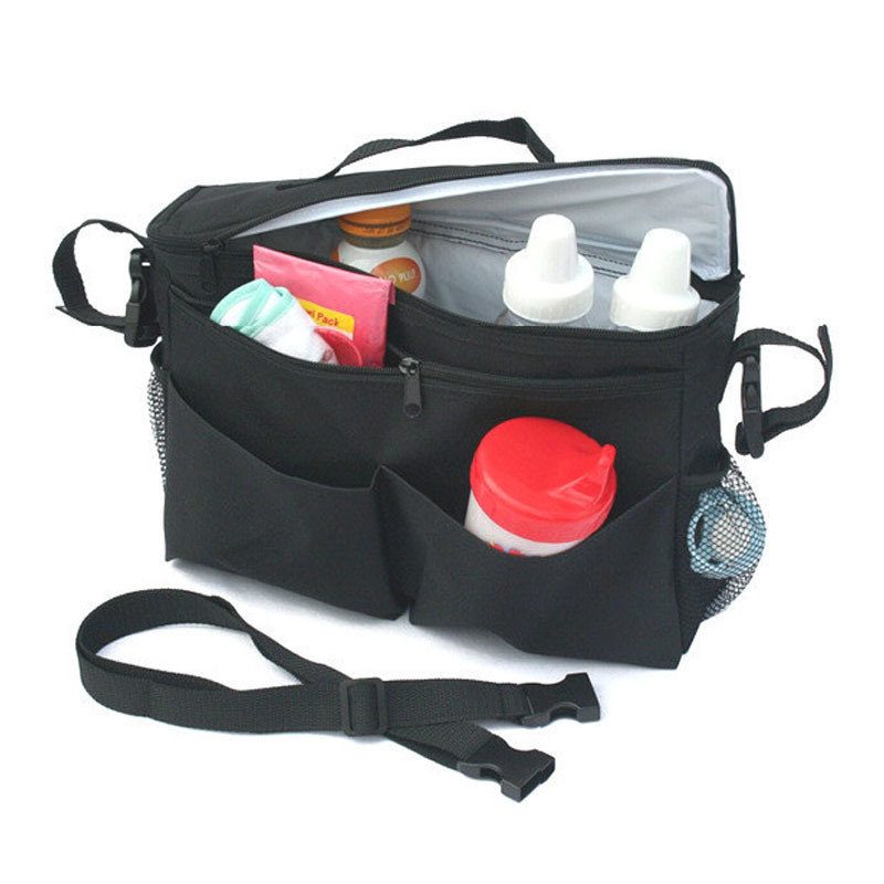 Polyester Lunch Cooler Bags, Picnic Bags, PEVA Lining Durable Mummy Bags for Baby Strollers