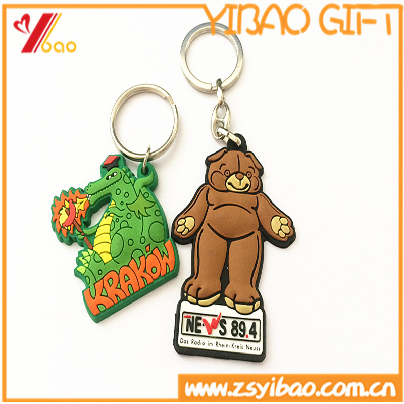 Soft PVC Animal Cartoon Keyring with Custom Logo