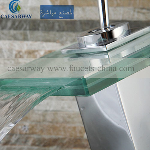 Waterfall Basin Faucet with Watermark Approved for Bathroom