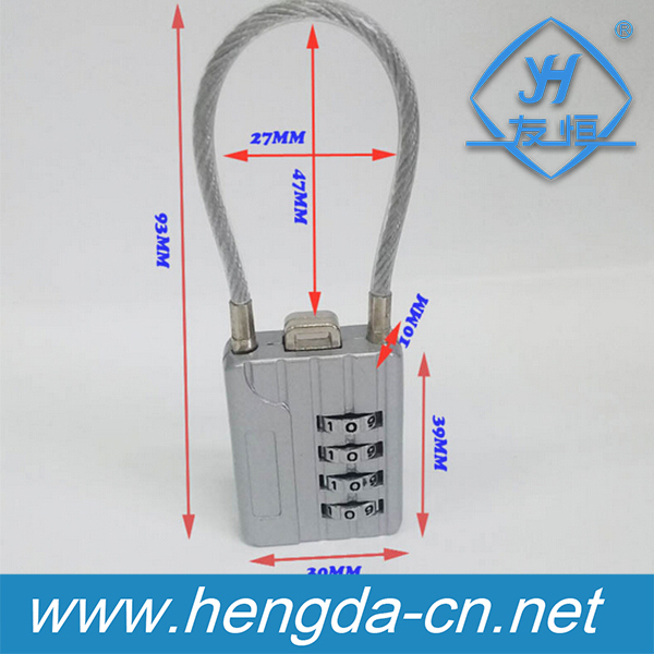 Top Selling Combination Luggage Adjustable Cable Lock (YH1058)
