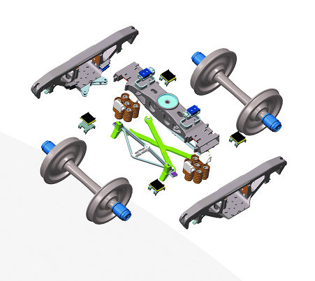 Cast Steel Railway Parts Bogie Wheel for Railway Freight Car