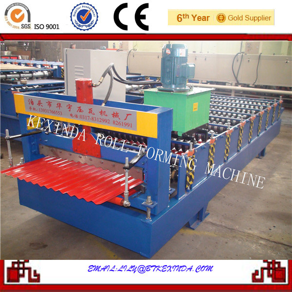 988 Iron Sheet Roll Forming Line Corrugated Double Liner Metal Roof Tile Making Machine